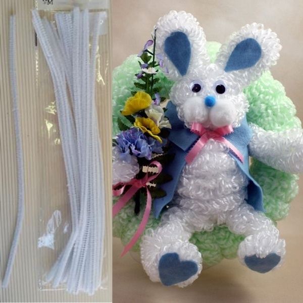 White Chenille Sticks