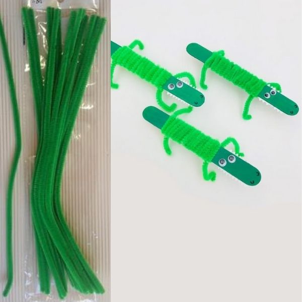 Green Chenille Sticks