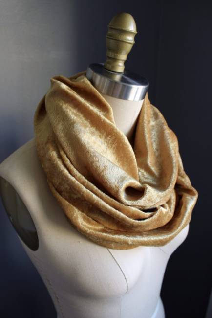 Sew up the hole in the infinity scarf