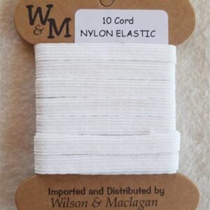 CORDED NYLON ELASTIC - WHITE / Ass Size - 2.75m