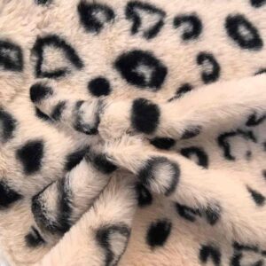 BEIGE LEOPARD FAUX FUR