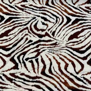 BROWN ZEBRA PRINTED VISCOSE