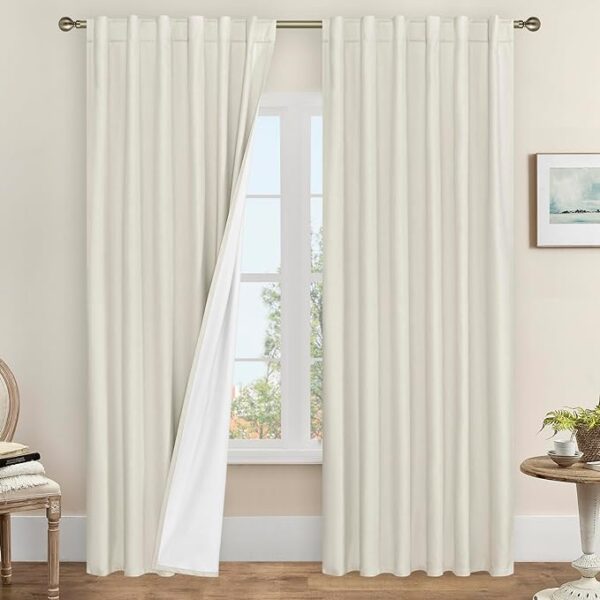 Coated 100% Blockout Silicone Backed Lining Ivory