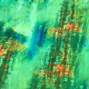 GREEN ABSTRACT PRINTED VISCOSE