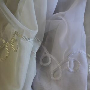 WHITE CORNELY LOOPY VOILE FABRIC