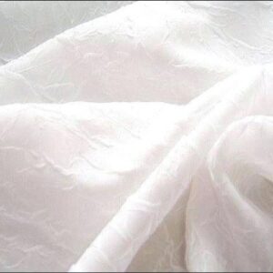 WHITE CRUSHED VOILE FABRIC