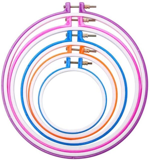 EMBROIDERY HOOPS - PLASTIC - Assorted Sizes