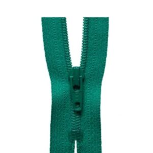 GREEN CLOSE END ZIPS - SIZES: 15cm-60cm