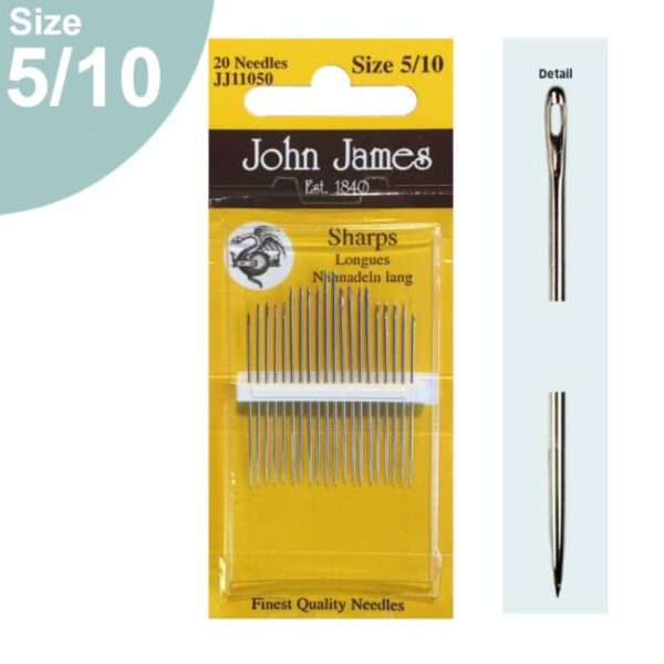 SHARPS SEWING NEEDLES - SIZES 5/10