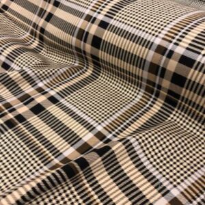 TARTAN BEIGE SATEEN