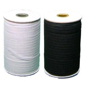 KNITTED ELASTIC - Black / White in Assorted Sizes