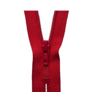 RED CLOSE END ZIPS - SIZES: 15cm-60cm