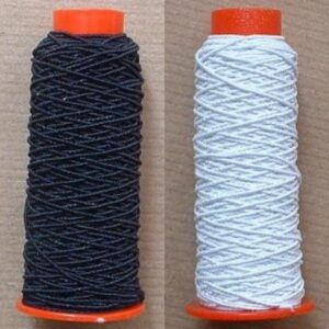 SHIRRING ELASTIC - 10m Roll in Black / White