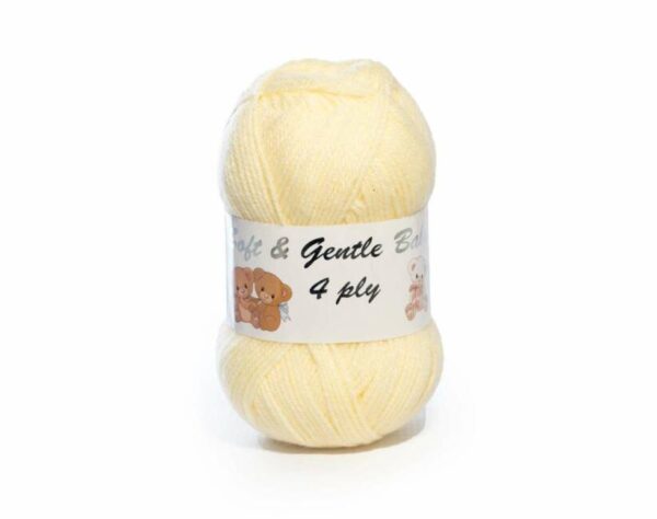 Soft & Gentle Baby 4 Ply COLOUR BB2 – PALE LEMON