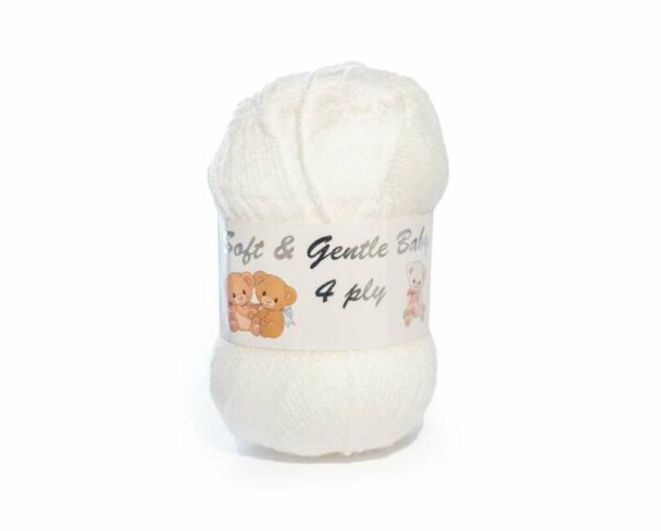 Soft & Gentle Baby 4 Ply COLOUR BB4 – OPTICAL WHITE