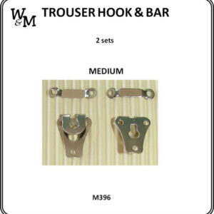 TROUSER HOOKS & BARS - Medium & Large - Nickel 2 p/p