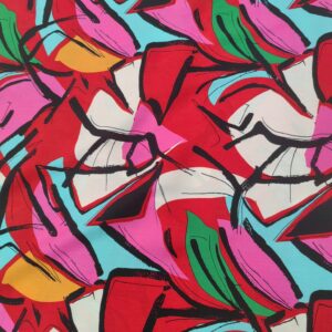 RED COLORFUL - VISCOSE