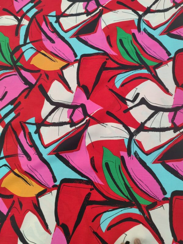 RED COLORFUL - VISCOSE