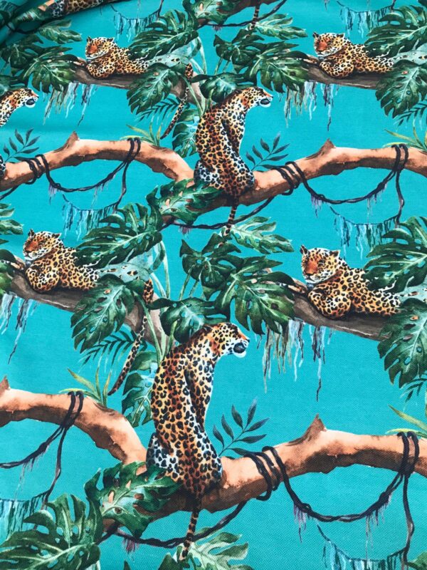 VELVET PRINTED FABRIC LEOPARD