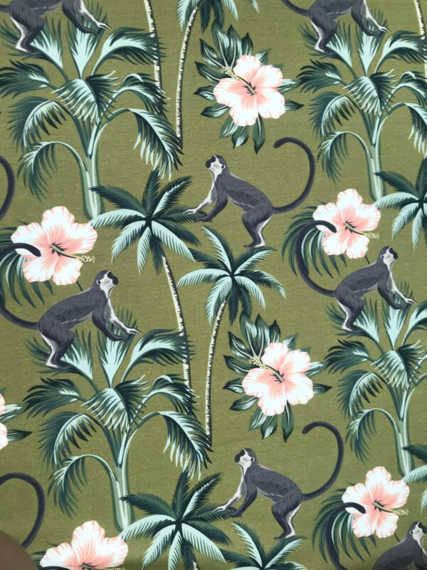 VELVET PRINTED FABRIC VERVET MONKEY