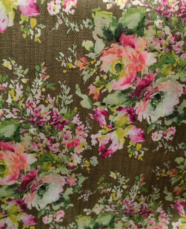 VELVET PRINTED FABRIC FLORAL