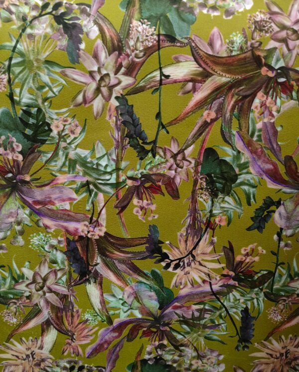 VELVET PRINTED FABRIC - MOSS