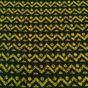 YELLOW / NAVY PATTERN VISCOSE PRINT