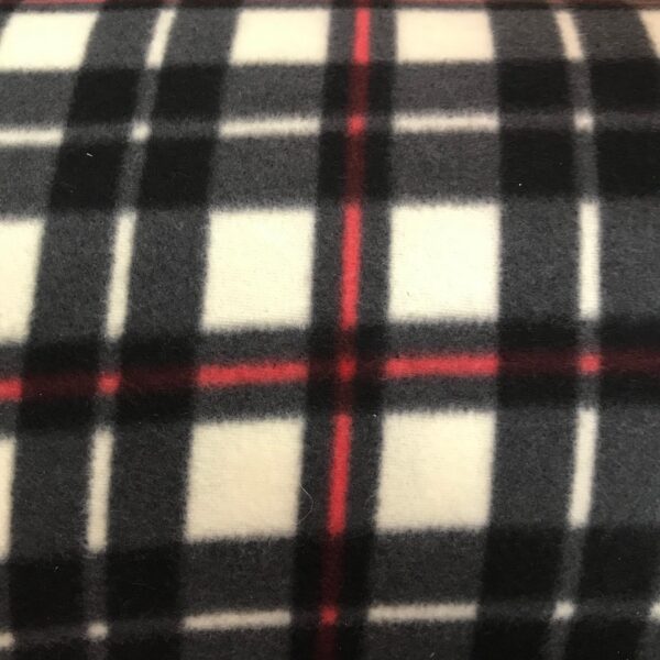 CHECKED PRINTED FLEECE