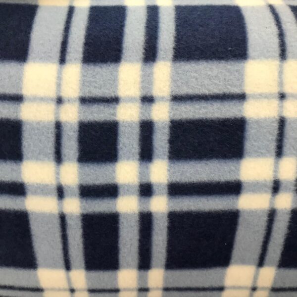 BLUE CHECKED PRINTED FLEECE