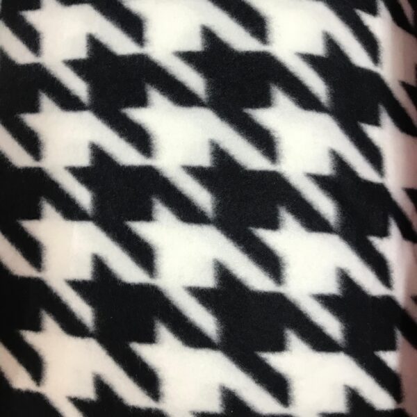 BLACK & WHITE PATTERN PRINTED FLEECE