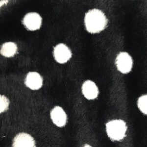 BLACK & WHITE POLKA DOT FUR
