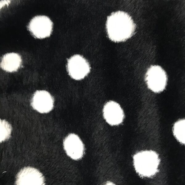 BLACK & WHITE POLKA DOT FUR
