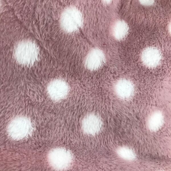 DUSTY PINK POLKA DOT FUR
