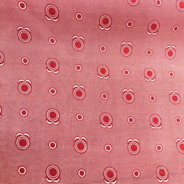 RED DOTTY POLYCOTTON