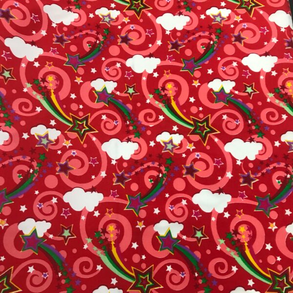 STAR ROCKET PRINTED POLYCOTTON