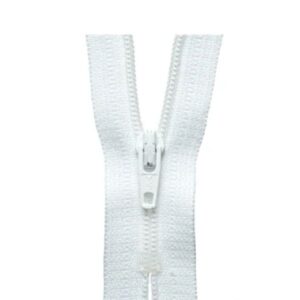 WHITE CLOSE END ZIPS - SIZES: 15cm-60cm