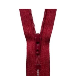 WINE RED CLOSE END ZIPS - SIZES: 15cm-60cm