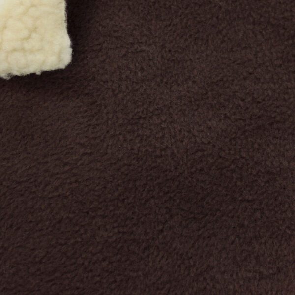 BROWN SHERPA BONDED FLEECE