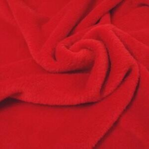 RED CORAL FLEECE FABRIC