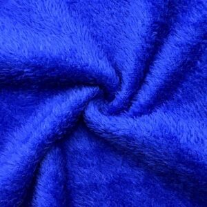 ROYAL BLUE CORAL FLEECE FABRIC