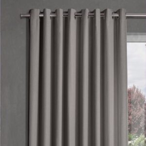 AURA EYELET LINEN-LOOK CURTAIN (LINED)