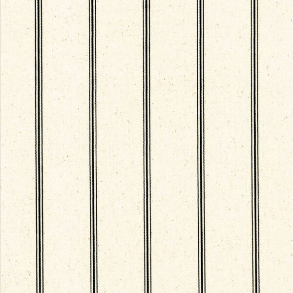 BLACK TICKING STRIPE COTTON FABRIC