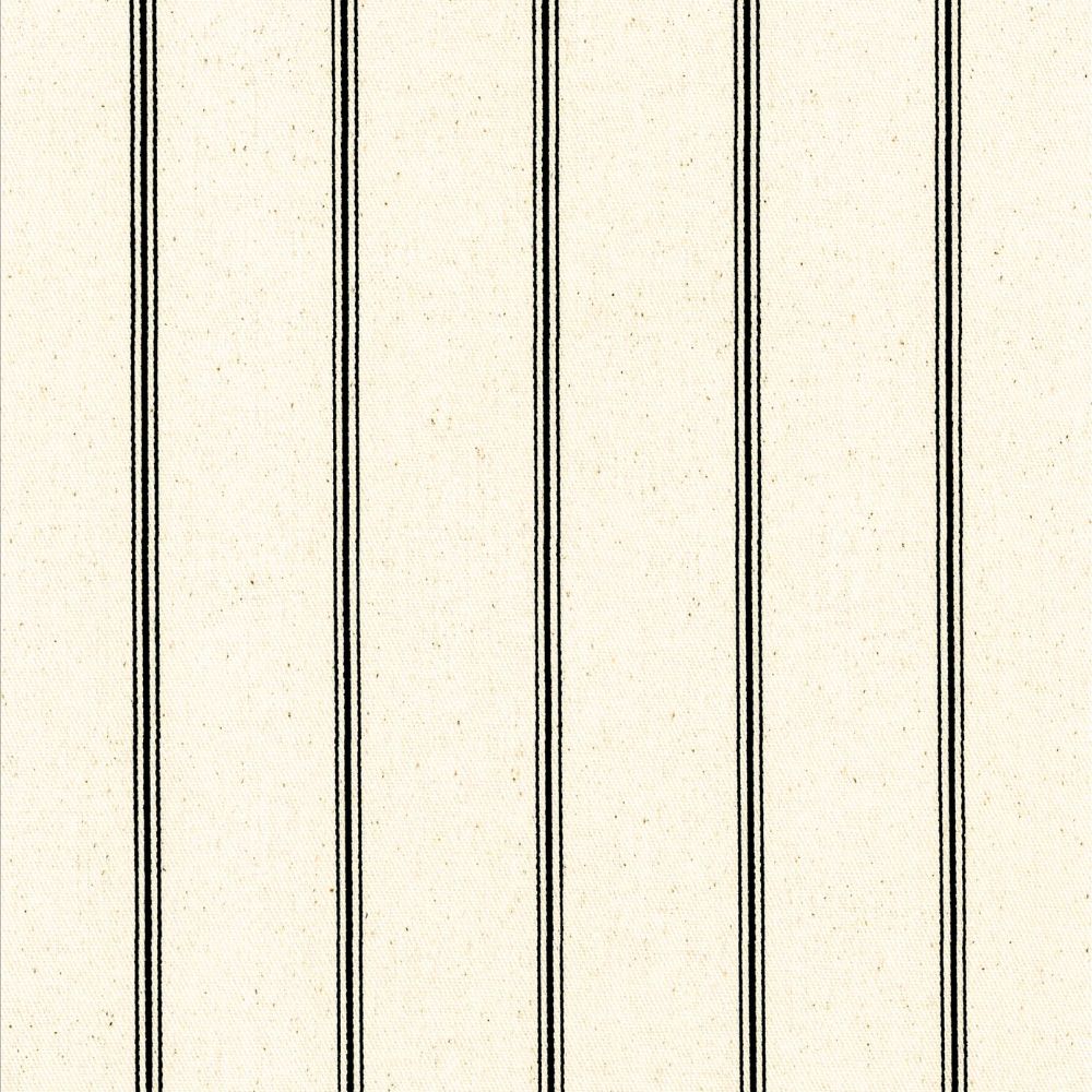 BLACK TICKING STRIPE COTTON FABRIC