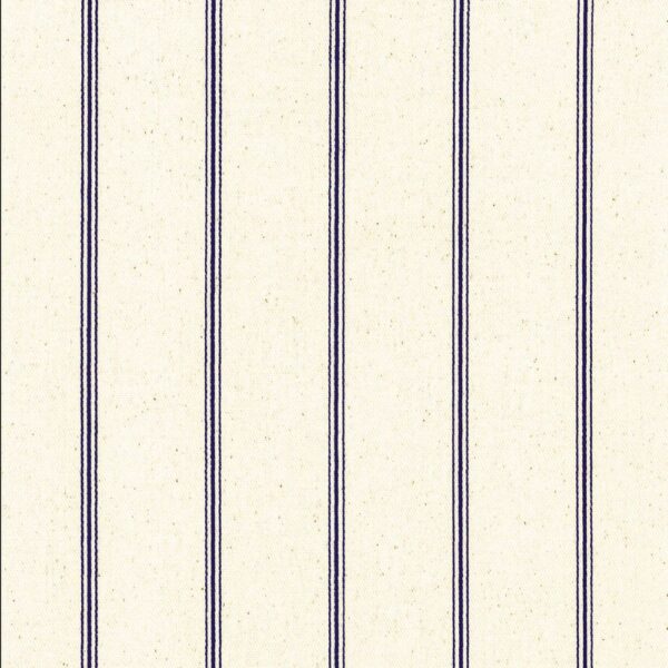 NAVY TICKING STRIPE COTTON FABRIC