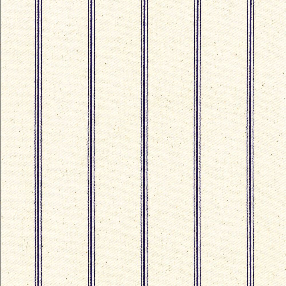 NAVY TICKING STRIPE COTTON FABRIC