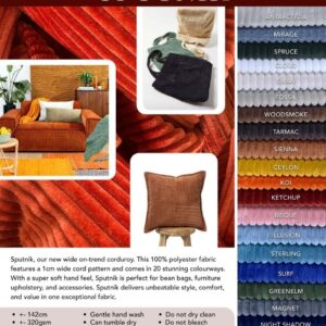 Sputnik Corduroy Swatch Card