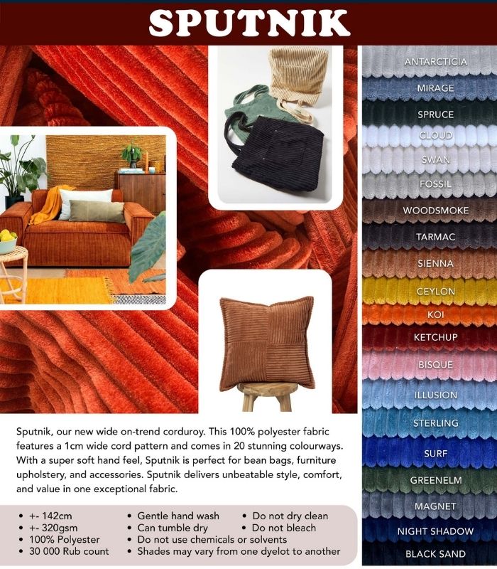 Sputnik Corduroy Swatch Card