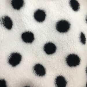 WHITE & BLACK POLKA DOT FUR
