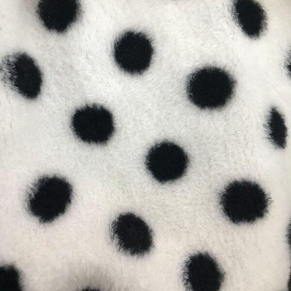 WHITE & BLACK POLKA DOT FUR