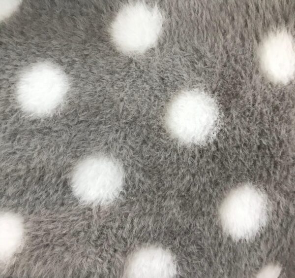 LIGHT GREY POLKA DOT FUR